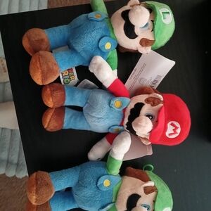 Nintendo Mario Bros Plush Toy Set - Red, Green, Blue